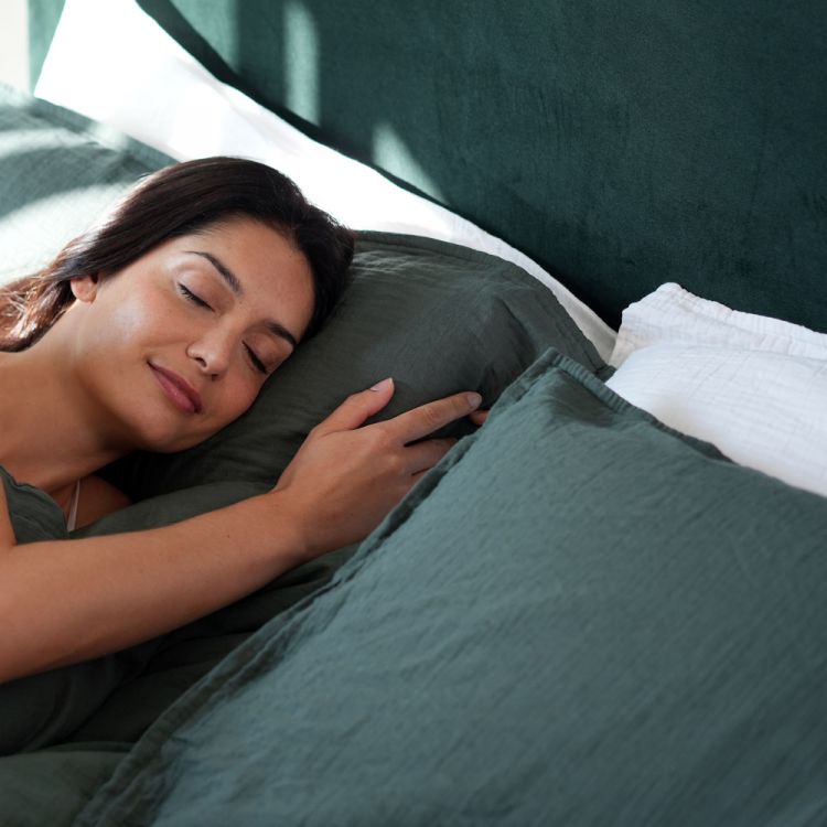 Federa in garza di cotone - x 2 - verde - Novoly