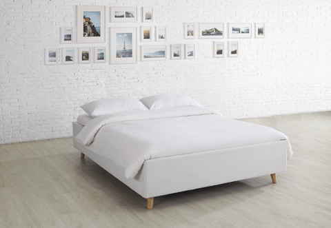 Apertura del letto a cassone Novopen bianco